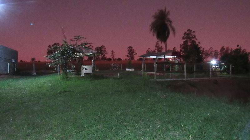 Imagem dos Quiosques à noite